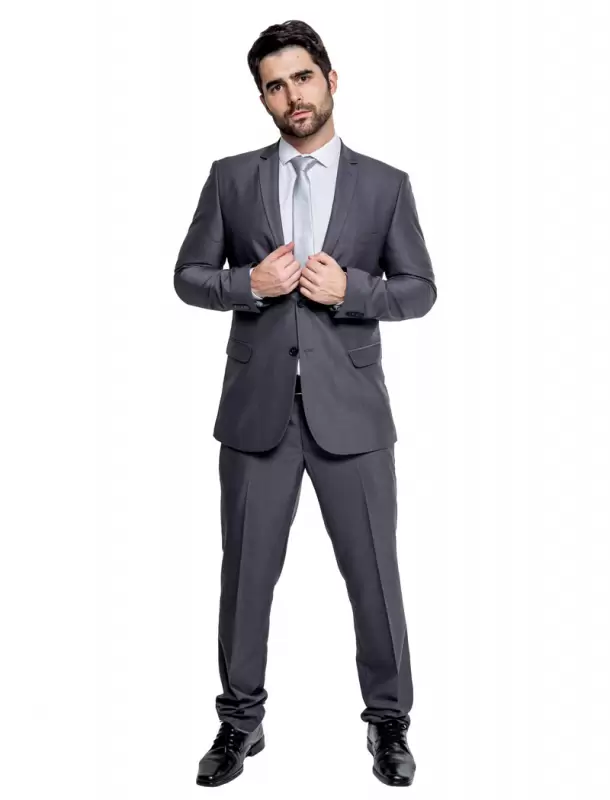 Terno Slim Cinza Chumbo