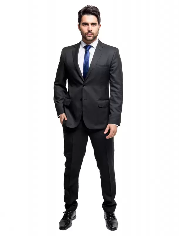Terno Slim Preto Textura