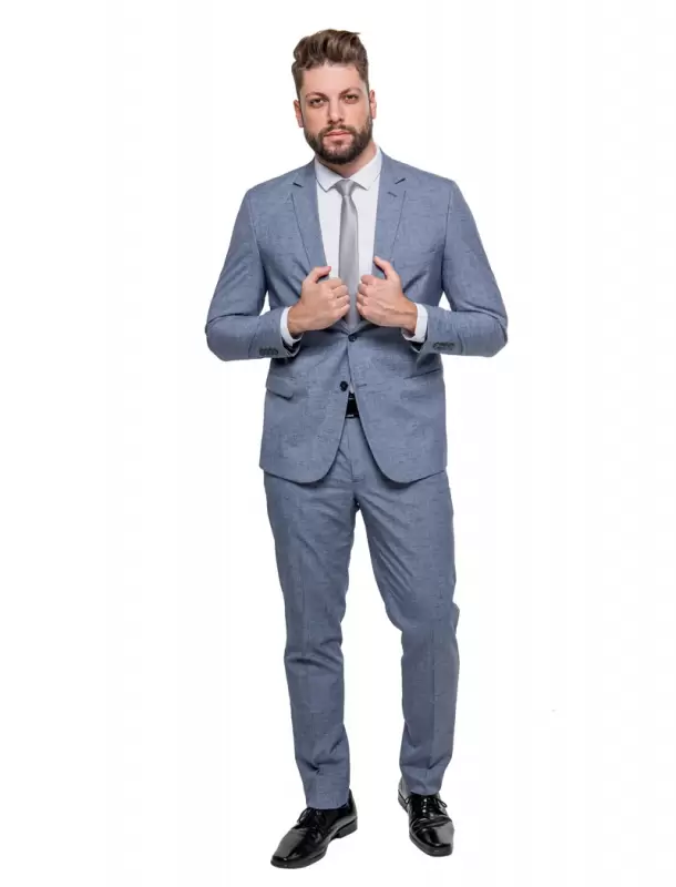 Terno Slim Azul Jeans