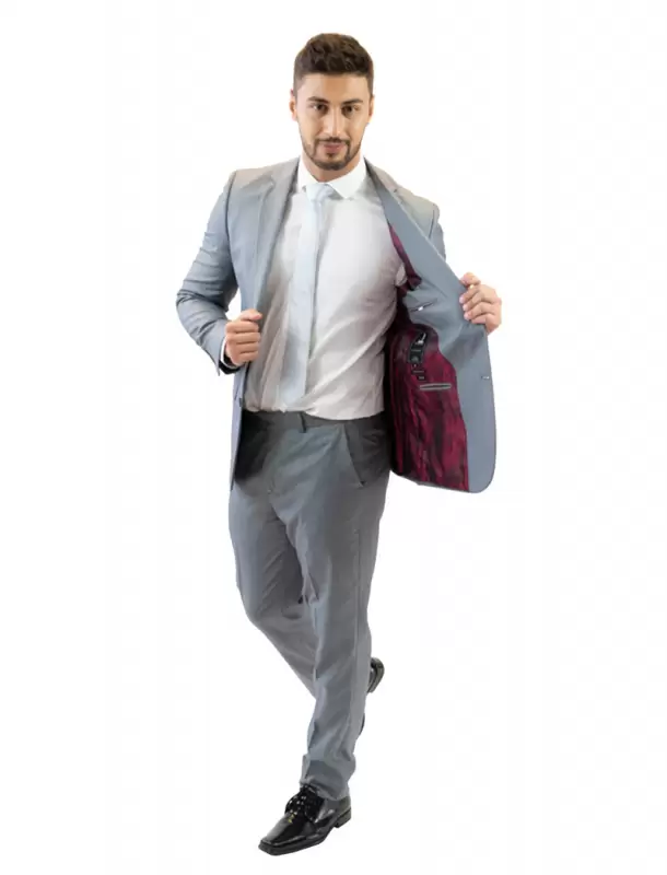 Terno Slim Cinza Premium