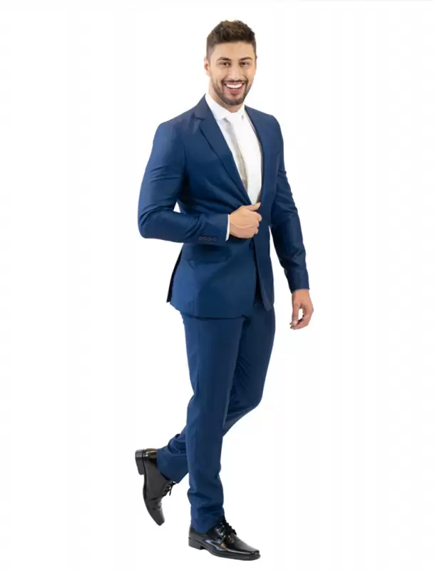 Terno Slim Azul Royal Premium