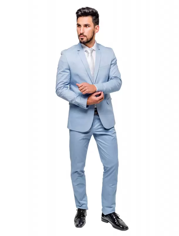 Terno Slim Azul Claro