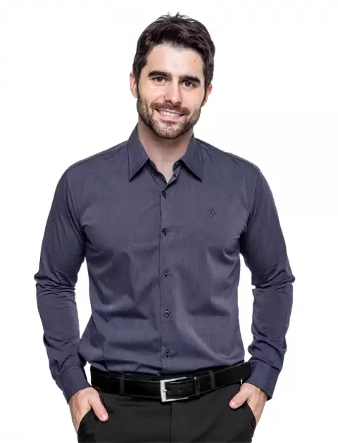 Camisa Social Azul Marinho