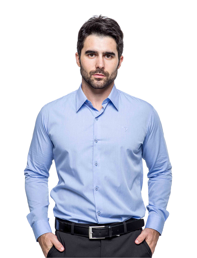 Camisa Social Azul Claro