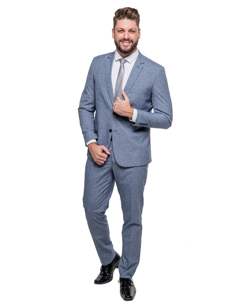 Terno Slim Azul Jeans
