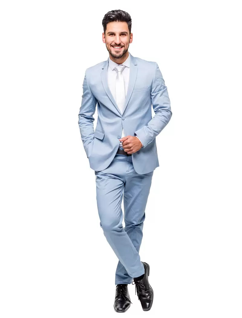 Terno Slim Azul Claro