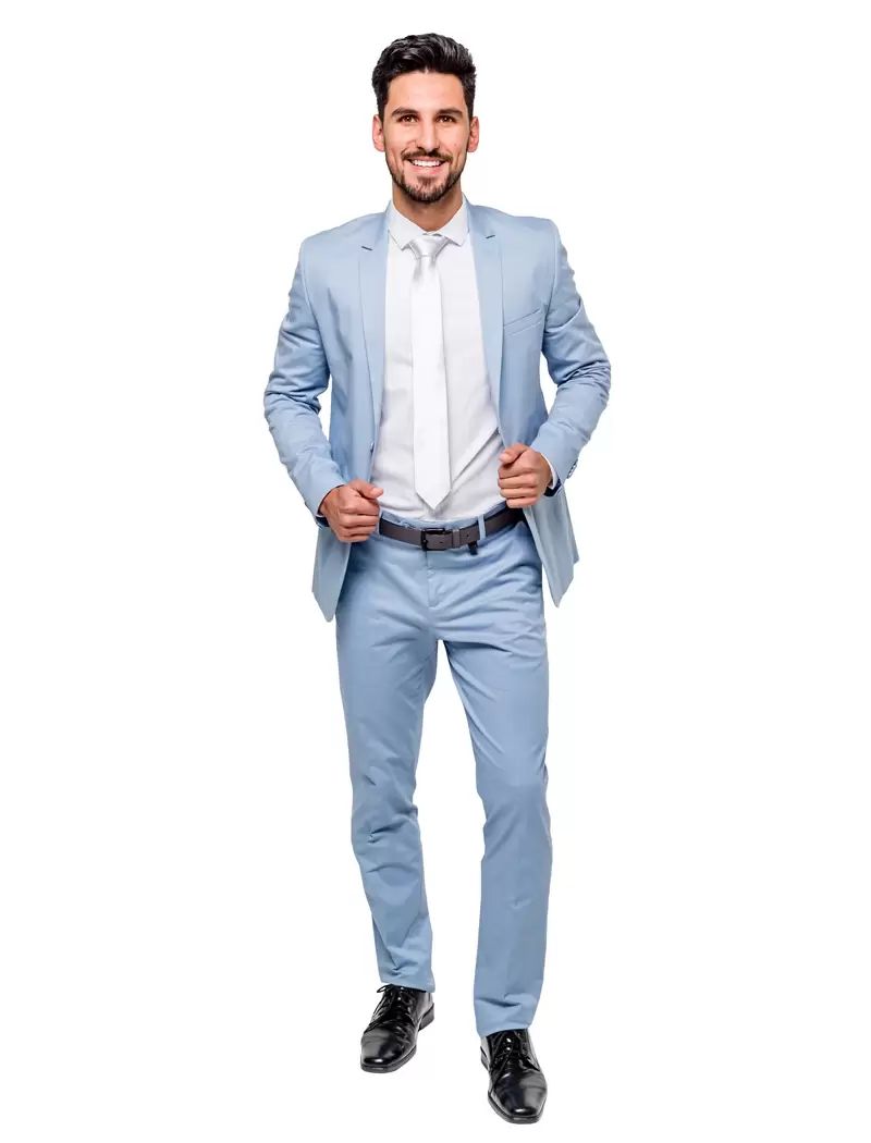 Terno Slim Azul Claro