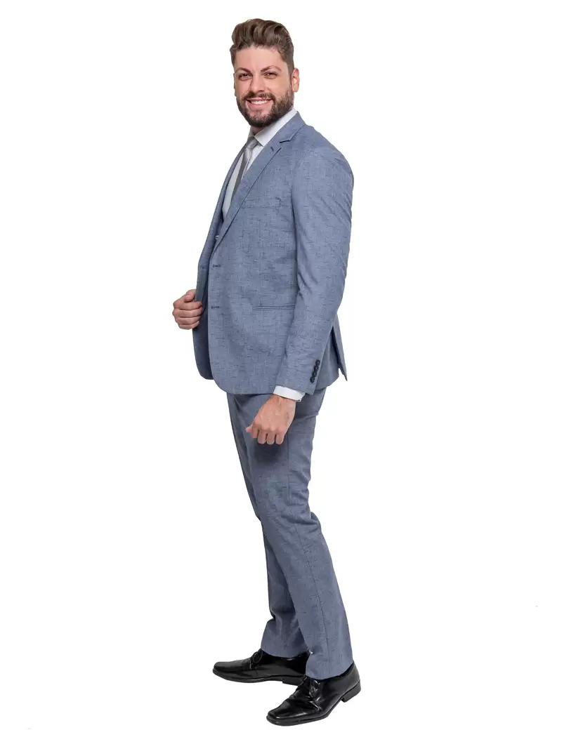 Terno Slim Azul Jeans