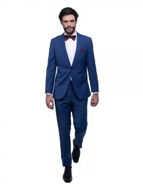 Terno Slim Azul Mescla