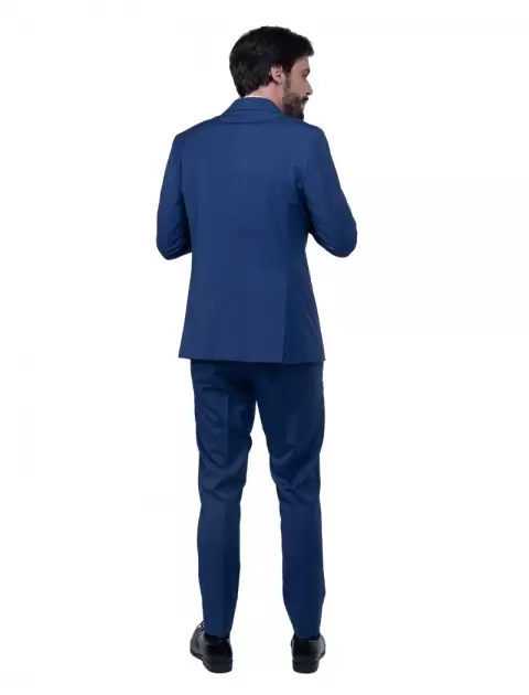 Terno Slim Azul Mescla