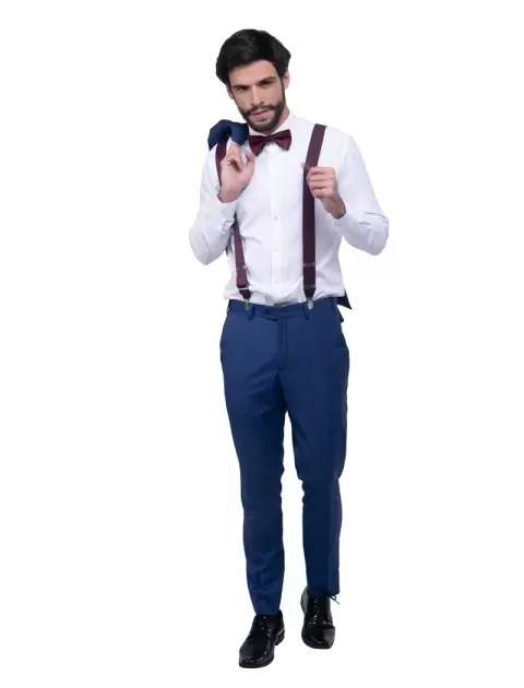 Terno Slim Azul Mescla