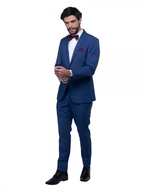Terno Slim Azul Mescla