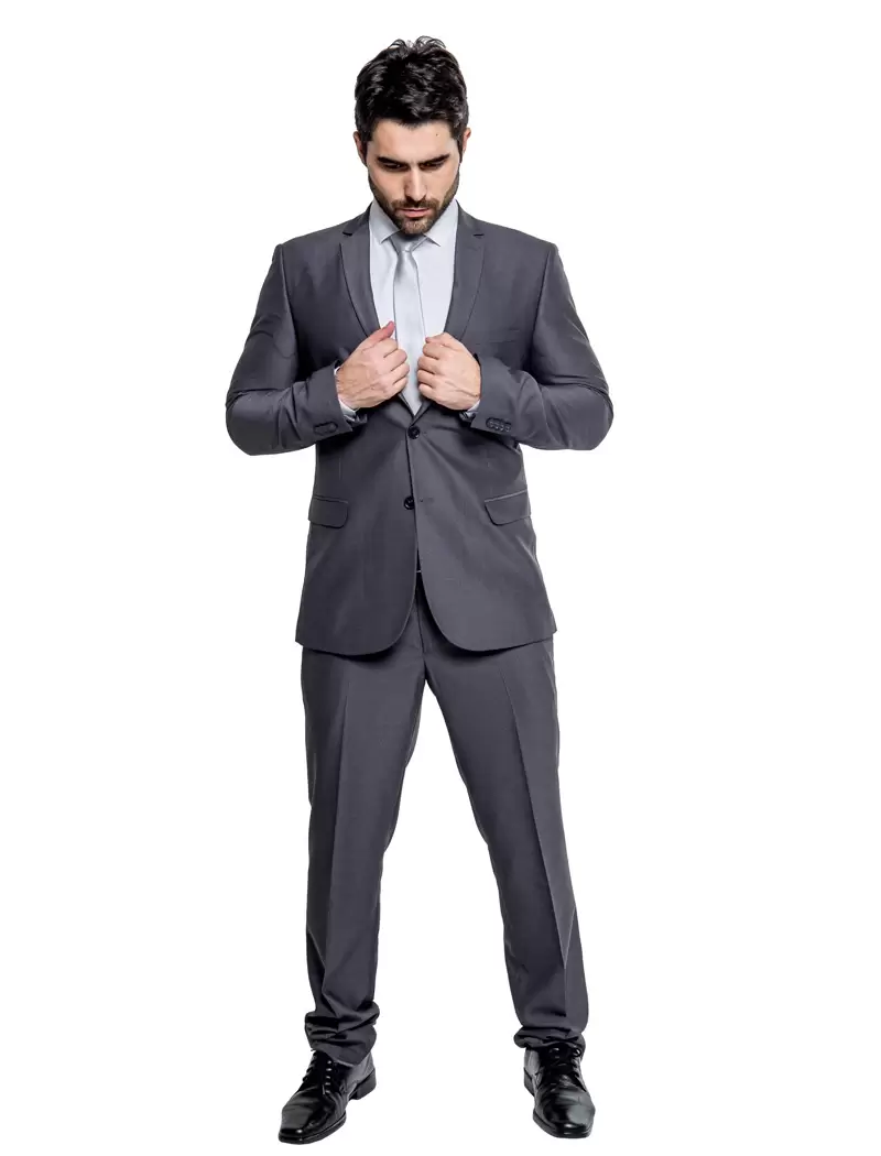 Terno Slim Cinza Chumbo