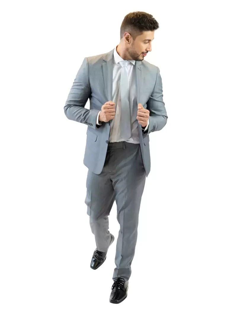 Terno Slim Cinza Premium