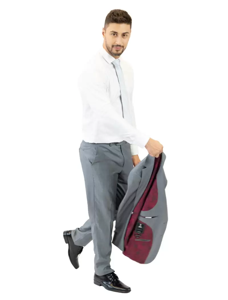 Terno Slim Cinza Premium