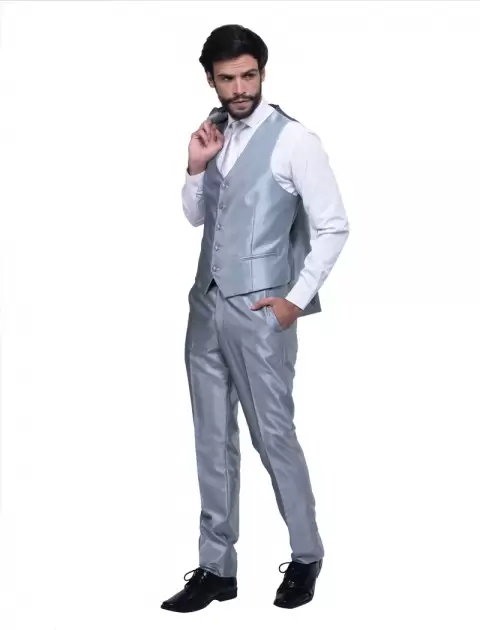 Terno Slim Prata Claro