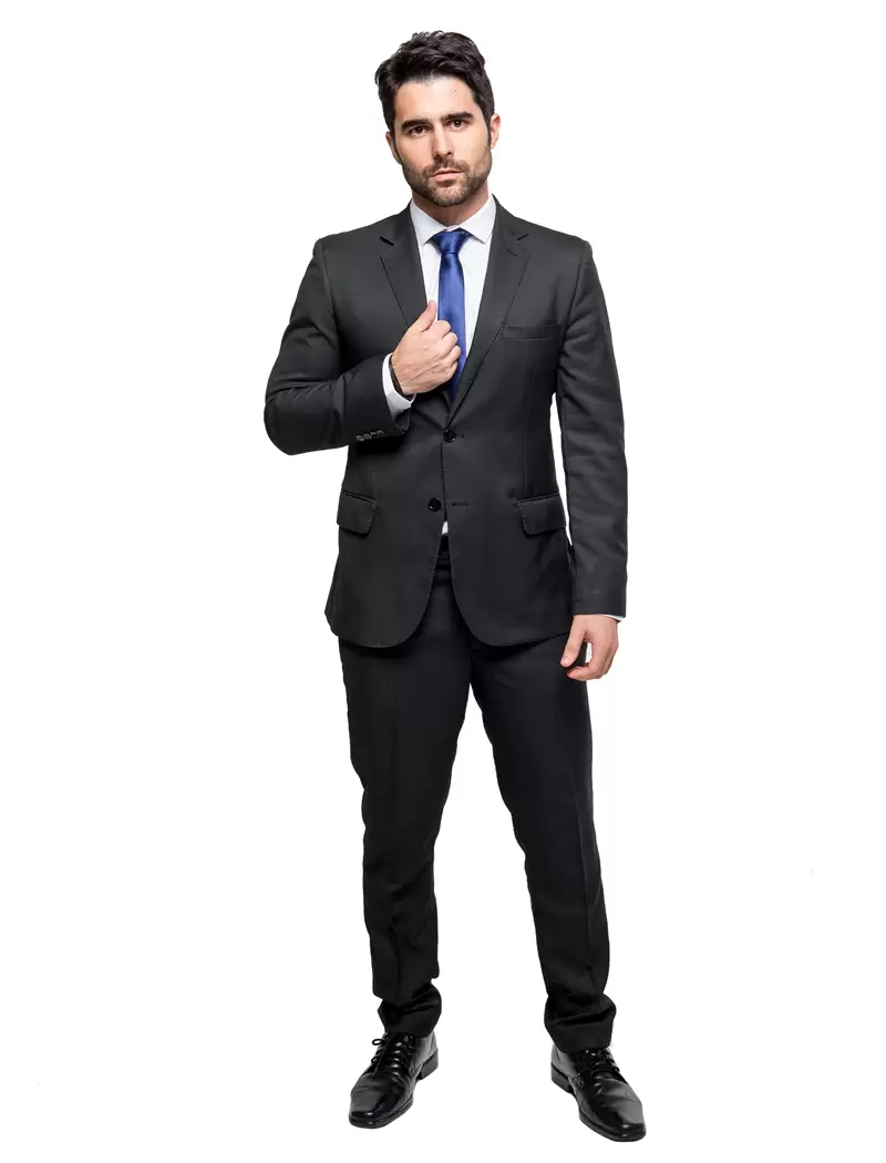 Terno Slim Preto Textura