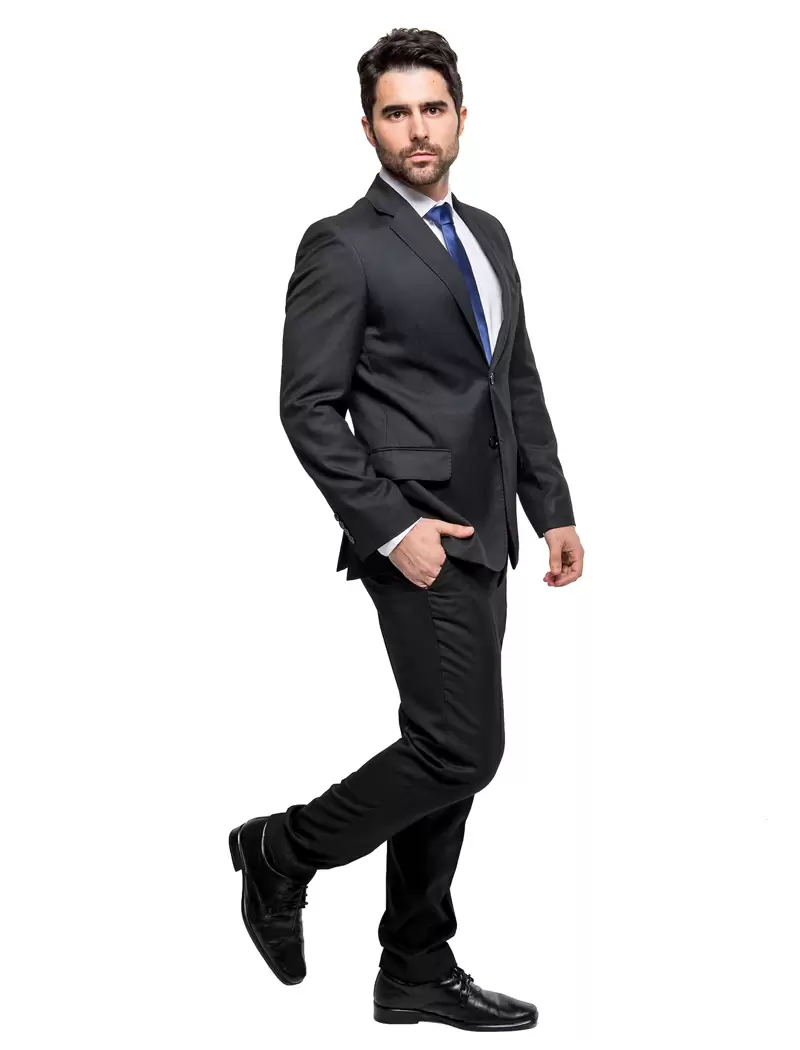 Terno Slim Preto Textura