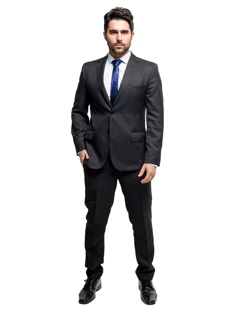 Terno Slim Preto Textura