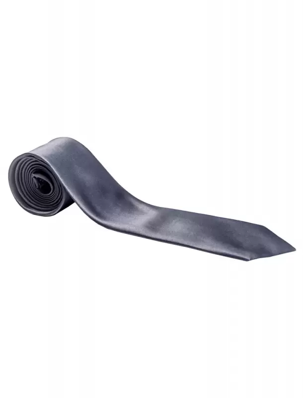 Gravata Slim Cinza Chumbo